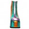 Big Sweetie Thick Heel Rounded Toe Ankle Boots - Striped MultiColor