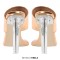 Square Open Toe Transparent High Heels T Straps Flip Flop Sandals - Rose Gold Patent