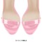 Peep Toe Ankle Buckle Slingback Stiletto Sandals - Pink Patent
