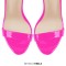 Peep Toe Ankle Buckle Slingback Stiletto Sandals - Rose Patent