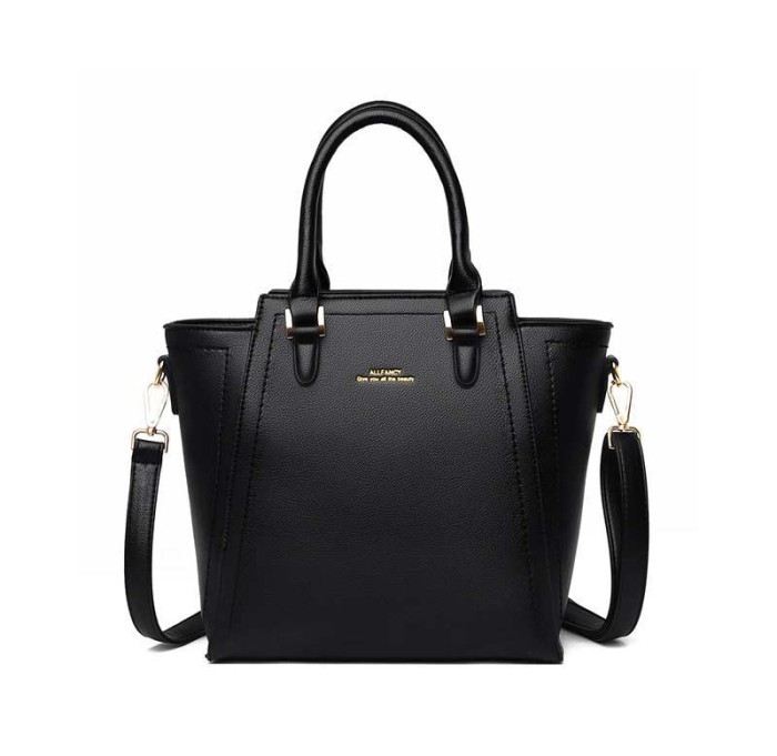 Medium Size Vegan Leather Crossbody Handbag - Black - Color: Black
Lining Material: Polyester
Main Material: Faux Leather
Sizes: 10x10.6x5.9 Inches in Bags, Backpacks, Handbags & Wallets