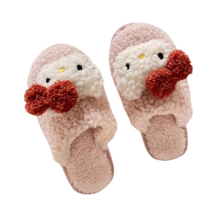 Kawaii Kitty Anime Egirl Indoor Warm Cotton Sandals Slippers - Pink - NOTE:As Different Computers Display Colors Differently,The Color Of the Actual Item May Very Slightly From The Above Images. in Shoes & Flats