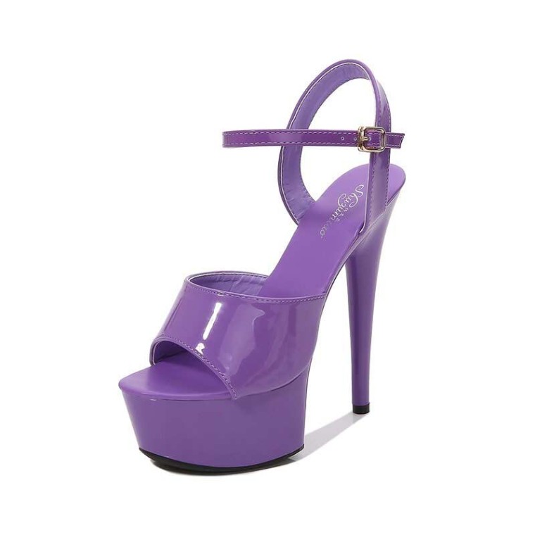 EUNICE Ultraviolet Satin Heels | Purple Satin Heels | VHNY Heels