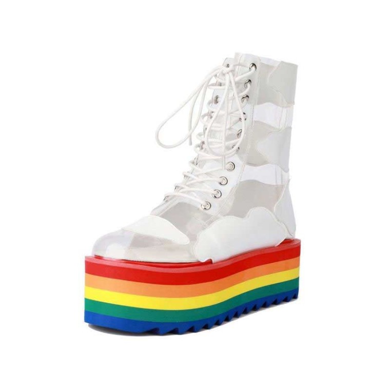 Rainbow sales platform shoes