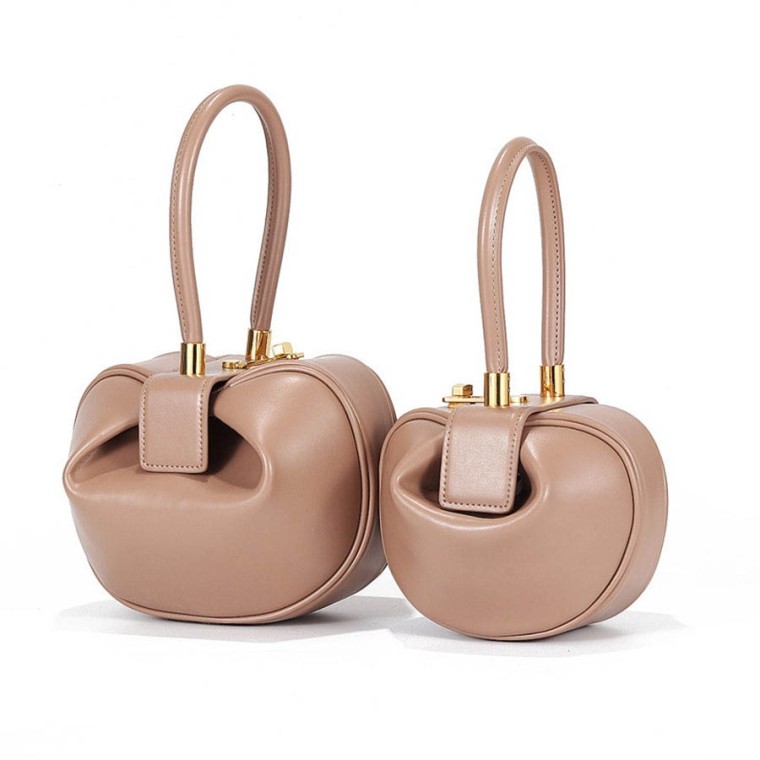 Emma Jones Big Dumpling Shaped Hand and Shoulder Bags Apricot in