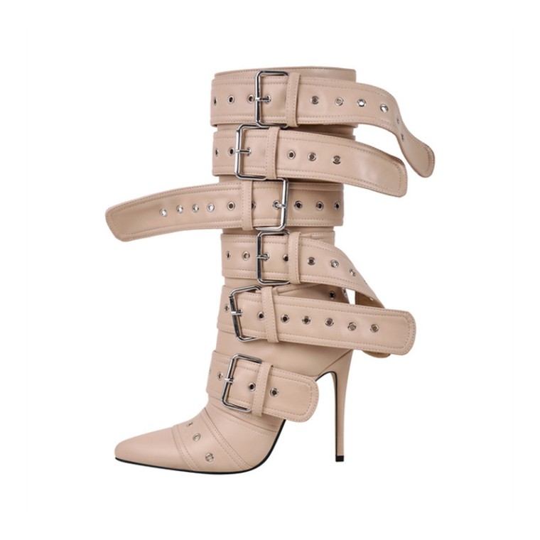 Ochotoros Chunky Heel Women's Lace Up Boots in Tan - Walmart.com