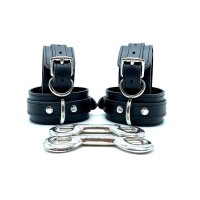 BDSM Cuffs Restraint Set - Tango - Black