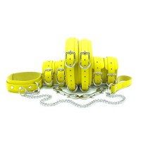 7 Piece BDSM Bondage Restraint Set - Candice - Yellow