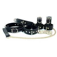 7 Piece BDSM Bondage Restraint Set - Tango - Black
