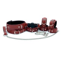 8 Piece BDSM Bondage Restraint Set - Tango - Red