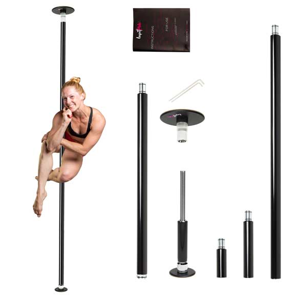 Classic G2 Portable Dance Pole - 42mm or 45mm - Powder Coated - CLASSIC POLES G2
Based on the pole communitys feedback Lipitpole created an improved home pole Generation 2 line with:
1. Improved Spin
2. Increased Stability
3. Easier installation
4. Safer Thread Lock
5. Smoother Design

This Spin/static mode portable multi piece pole is perfect for home use. It is extremely easy to install and move around.

Lupitpole has been testing different steel alloys and surface finishing technologies in order to develop the pole with a chrome finish which is safer to use.  They came out with totally new tube material and innovations applied to the product, which is now 100% Nickel Allergy Free, with a sustainable surface. the surface is 100% free from peeling and chipping and has an incredible grip. Only Lupit Pole exclusively presents this revolutionary product.

Spin-static, multi-piece, removable, portable dance pole.

LP Chrome finish is more grippy, so is a very good choice for beginners or people with slippery hands, as it is more forgiving of weaker hand-grip strengths. It has an excellent grip and has a very smooth texture.

Pole has been designed for quick installation without drilling, in just a few minutes by a single person. Quality surface, unique upper disc Flex System and NEW Safety Block Nut ensures quicker installation and maximum safety to the dancer. in Dance Poles