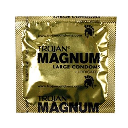 Trojan Magnum Lubricated Latex Large Size Condom - 6 pack Exp 2025-06 - 3 Trojan Magnum Lubricated Latex Large Size Condom
 Larger than standard latex condoms - for extra comfort
Tapered at the base for a secure fit
Silky-Smooth Lubricant for comfort and sensitivity
Special reservoir end for extra safety
Made from premium quality latex to help reduce the risk of pregnancy and STIs 
 in Condoms and Sex Enhancers