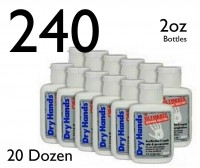 Dry Hands Sport Grip Powder for Pole Dancing, Baseball, Golf  - 20 Dozen = 240x 2oz. Bottles