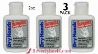 Dry Hands 2oz Sports Grip Solution for Pole Dancing, Baseball, Golf - 3-Pack