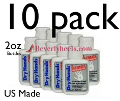 Dry Hands 2oz Sports Grip Powder for Pole Dancing, Baseball, Golf - 10-Pack