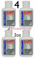 Dry Hands 2oz Sports Grip Powder for Pole Dancing, Baseball, Golf - 4-Pack