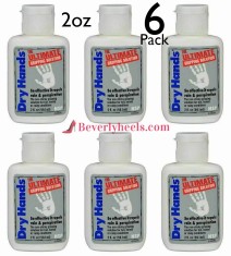 Dry Hands 2oz Sports Grip Powder for Pole Dancing, Baseball, Golf - 6-Pack