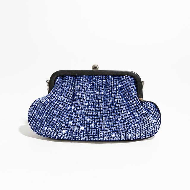 Chic Glitter Rhinestones Sparkling Crystal Purse Bags - Blue by NancyBrandy