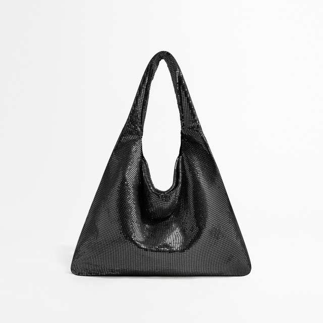 Sparkle Sequin Hobo Evening Metallic Bags - Black - 【Quality Material】: High Quality metal sequin fabric, chic hobo shape design, super Sparkly and bling,luxury stylish and tend,It is the kind of great bags for women and girls in evening wedding or party.
【Classic Hobo Bag】:Hasp button closure, with 1 main pocket design,fashionable purses for women, perfect for casual shopping,dating and business, the best gift for your wife, mom, girls, and family.
【Size】:12.99``x1``x10.23``(L x W x H) , short handle height: 7.87``,there will be 1~3 cm errors, weight: about 0.3 kg.
【 Hobo Structure】: Ladies handbags have 1 Main Pocket,enough capacity to organize your daily items, such as phone,wallet, and cosmetics, practical purses and handbags for women.

 in Bags, Backpacks, Handbags & Wallets