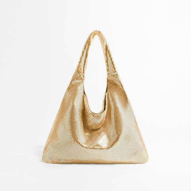 Sparkle Sequin Hobo Evening Metallic Bags - Gold - 【Quality Material】: High Quality metal sequin fabric, chic hobo shape design, super Sparkly and bling,luxury stylish and tend,It is the kind of great bags for women and girls in evening wedding or party.
【Classic Hobo Bag】:Hasp button closure, with 1 main pocket design,fashionable purses for women, perfect for casual shopping,dating and business, the best gift for your wife, mom, girls, and family.
【Size】:12.99``x1``x10.23``(L x W x H) , short handle height: 7.87``,there will be 1~3 cm errors, weight: about 0.3 kg.
【 Hobo Structure】: Ladies handbags have 1 Main Pocket,enough capacity to organize your daily items, such as phone,wallet, and cosmetics, practical purses and handbags for women.

 in Bags, Backpacks, Handbags & Wallets