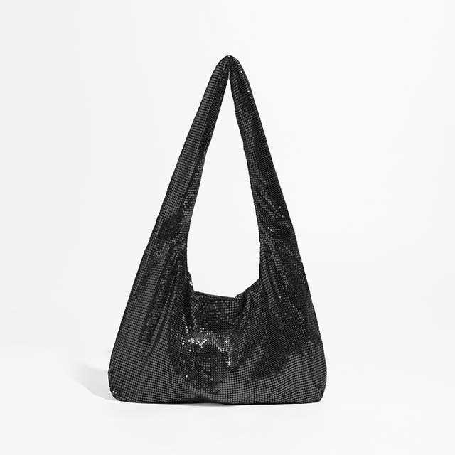 Sparkle Sequin Hobo Evening Metallic Bags - Black - 【Quality Material】: High Quality metal sequin fabric, chic hobo shape design, super Sparkly and bling,luxury stylish and tend,It is the kind of great bags for women and girls in evening wedding or party.
【Classic Hobo Bag】:Hasp button closure, with 1 main pocket design,fashionable purses for women, perfect for casual shopping,dating and business, the best gift for your wife, mom, girls, and family.
【Size】:11.81“x11.41”(L x H) 30x29cm, short handle height: 12.59``,there will be 1~3 cm errors, weight: about 0.3 kg.
【 Hobo Structure】: Ladies handbags have 1 Main Pocket,enough capacity to organize your daily items, such as phone,wallet, and cosmetics, practical purses and handbags for women.

 in Bags, Backpacks, Handbags & Wallets