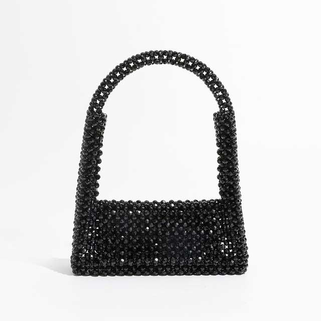 Metallic Beaded Small Flap Shoulder Bags - Black - 1.Due to the shooting light and display, there may be some color difference between the real object and the picture, which is a normal phenomenon.
2.Due to manual measurement, please allow 1-3cm error in Bags, Backpacks, Handbags & Wallets