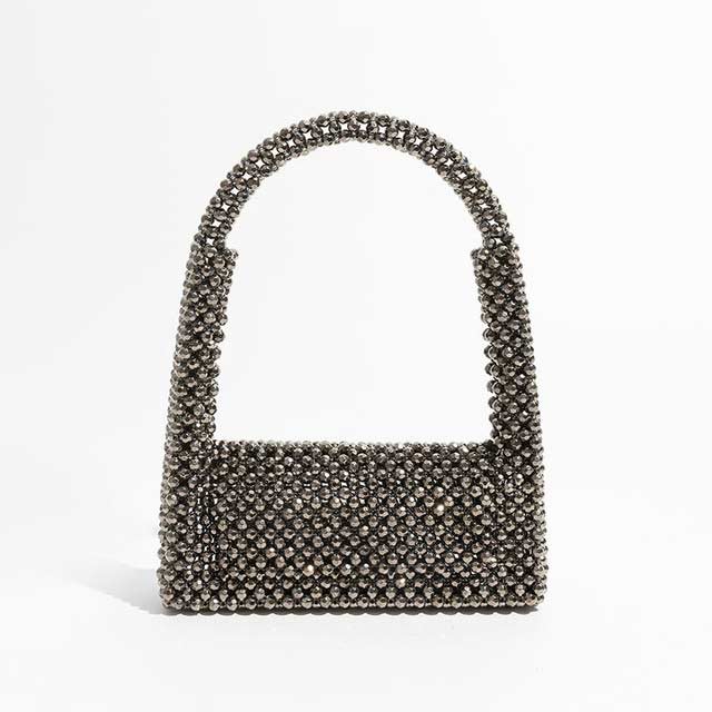 Metallic Beaded Small Flap Shoulder Bags - Silver - 1.Due to the shooting light and display, there may be some color difference between the real object and the picture, which is a normal phenomenon.
2.Due to manual measurement, please allow 1-3cm error in Bags, Backpacks, Handbags & Wallets