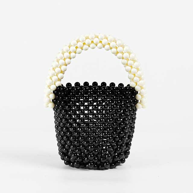 Multicolor Beaded Cross Body Bucket Hand Bags - Black - 1.Due to the shooting light and display, there may be some color difference between the real object and the picture, which is a normal phenomenon.
2.Due to manual measurement, please allow 1-3cm error in Bags, Backpacks, Handbags & Wallets