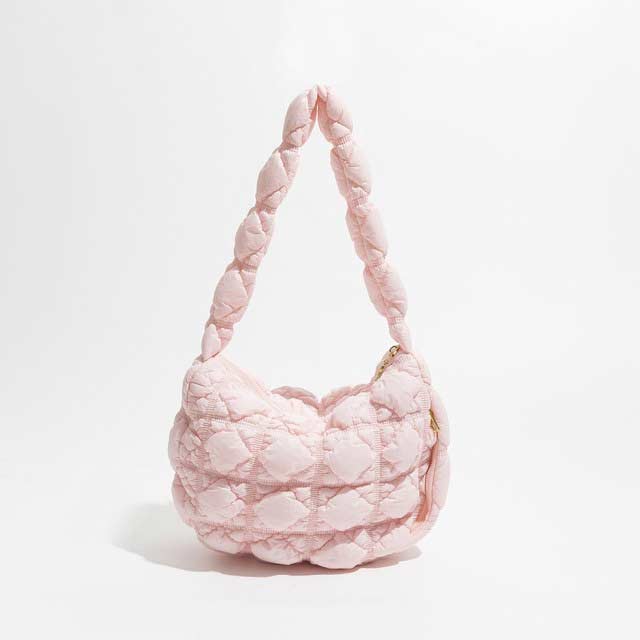 Lightweight Bubble Pillow Shoulder Zipper Bag - Pink - 【Handbags Type】 Shoulder, Saddle Bag
【Material】 Polyester
【Size】 (Width)30 cm * (Height)21 cm *
【Capacity 】 Small Change, Cosmetics, Phone etc..
【Note】 Please allow 1-3cm differs due to manual measurement.


 in Bags, Backpacks, Handbags & Wallets
