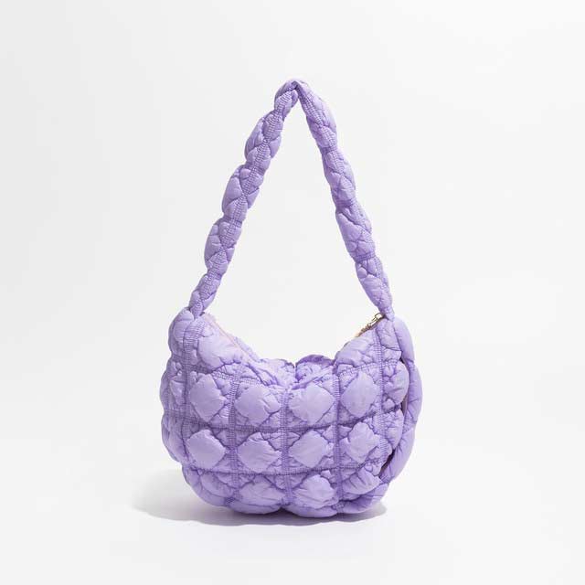 Lightweight Bubble Pillow Shoulder Zipper Bag - Purple - 【Handbags Type】 Shoulder, Saddle Bag
【Material】 Polyester
【Size】 (Width)30 cm * (Height)21 cm *
【Capacity 】 Small Change, Cosmetics, Phone etc..
【Note】 Please allow 1-3cm differs due to manual measurement.


 in Bags, Backpacks, Handbags & Wallets