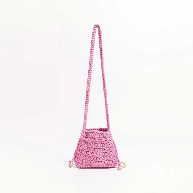 Cotton Rope Knitted Crossbody Small Purse Bag - Pink - 【Handbags Type】 Purse Bags
【Material】 Cotton Fabric
【Size】 (Width)19cm * (Height)17cm *
【Capacity 】 Small Change, Cosmetics, Phone etc..
【Note】 Please allow 1-3cm differs due to manual measurement.


 in Bags, Backpacks, Handbags & Wallets
