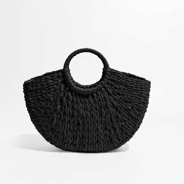 Half Moon Beach Basket Straw Summer Tote Bag - Black - 【Handbags Type】 Shoulder, Hand Bag
【Material】 Straw
【Capacity 】 Small Change, Cosmetics, Phone etc..
【Note】 Please allow 1-3cm differs due to manual measurement.


 in Bags, Backpacks, Handbags & Wallets