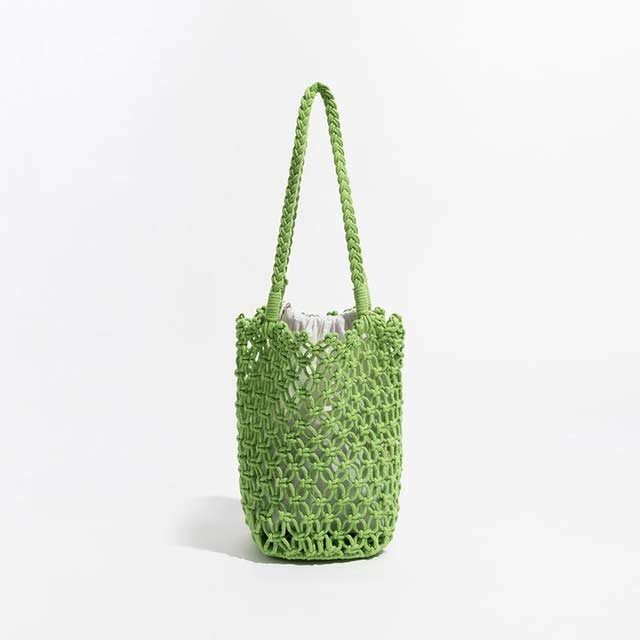 Casual Hollow Out 2 Pcs Set Purse Women Handwoven Shoulder Bucket Bags - Green - Note:
1.Due to the shooting light and display, there may be some color difference between the real object and the picture, which is a normal phenomenon.
2.Due to manual measurement, please allow 1-3cm error in Bags, Backpacks, Handbags & Wallets