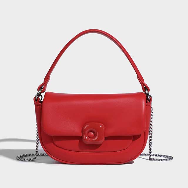 Top Handle Vegan Leather Crossbody Chain Saddle Bag - Red - 【Handbags Type】 Crossbody, Saddle Bag
【Material】 Faux Leather
【Size】 (Width)19 cm * (Height)12.5 cm *
【Capacity 】 Small Change, Cosmetics, Phone etc..
【Note】 Please allow 1-3cm differs due to manual measurement.


 in Bags, Backpacks, Handbags & Wallets