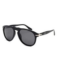 Pilot Style Classic Vintage Polarized Driving Sunglasses - Black Gray