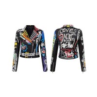 Rivet Decorated Spring & Autumn Punk Jackets Coats - Black