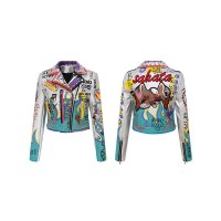 Rivet Decorated Spring & Autumn Punk Jackets Coats - Multicolor