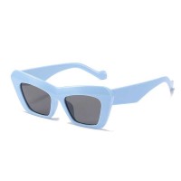Cat Eye Designed Vintaged Square Retro Sun Glasses - Blue