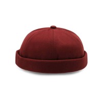 Brimless Beannie KPop Street Fashion Headwear Caps - Wine Red