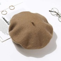 Autumn Winter Trend Wool Paris French Berets Hats - Khaki
