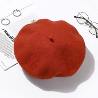Autumn Winter Trend Wool Paris French Berets Hats - Orange