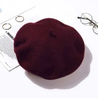 Autumn Winter Trend Wool Paris French Berets Hats - Wine
