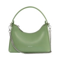 Luxury Crossbody Trendy Chain Decorated Purses Shoulder Handbag - Light Green