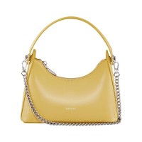 Luxury Crossbody Trendy Chain Decorated Purses Shoulder Handbag - Yellow