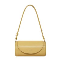 Stylish Crossbody Shoulder Bag Round Bucket Shape Purse Bags - Yellow