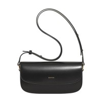Saddle Style Elegant Well Shape Purses Handbags Bag - Black