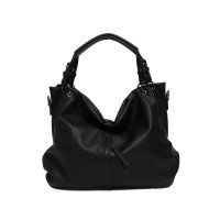Hobos Shoulder Classic Tote Bags - Black Faux Leather