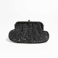Chic Glitter Rhinestones Sparkling Crystal Purse Bags - Black