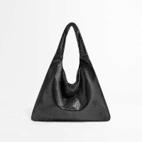 Sparkle Sequin Hobo Evening Metallic Bags - Black