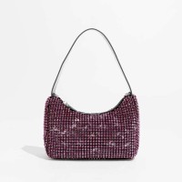 Chic Glitter Rhinestones Sparkling Crystal Crossbody Bags - Pink